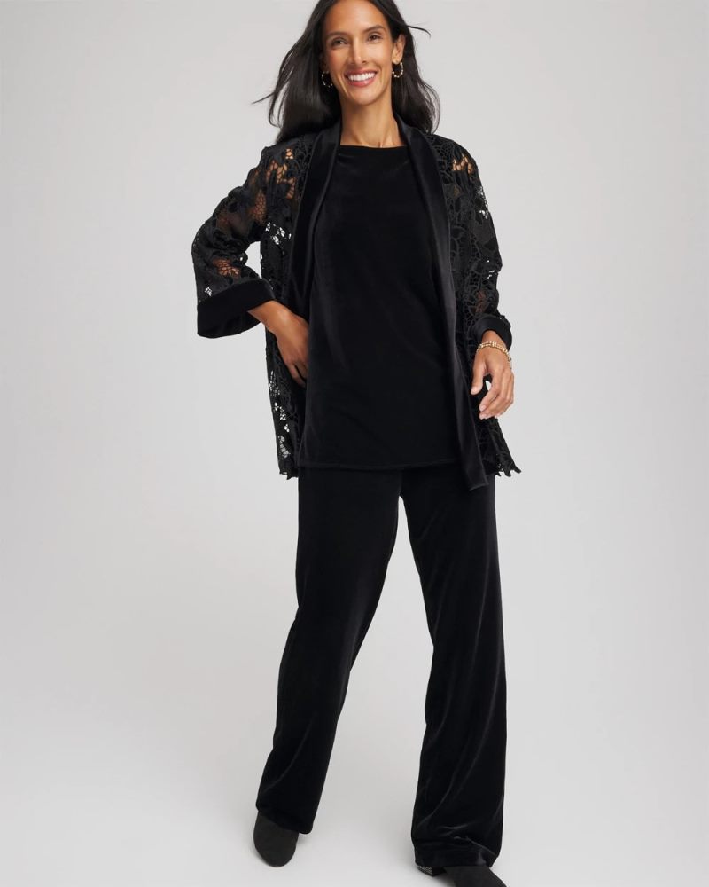 Chicos Travelers™ Velvet Side-Slit Tank - TRAVELERS BLACK
