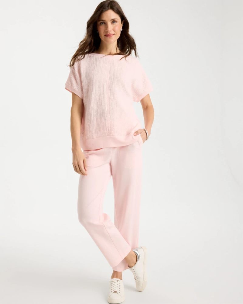 Chicos Zenergy® French Terry Cropped Pants - PINK LOTUS