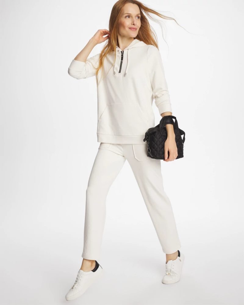 Chicos Zenergy® Soft Waffle Tapered Ankle Pants - CREAM