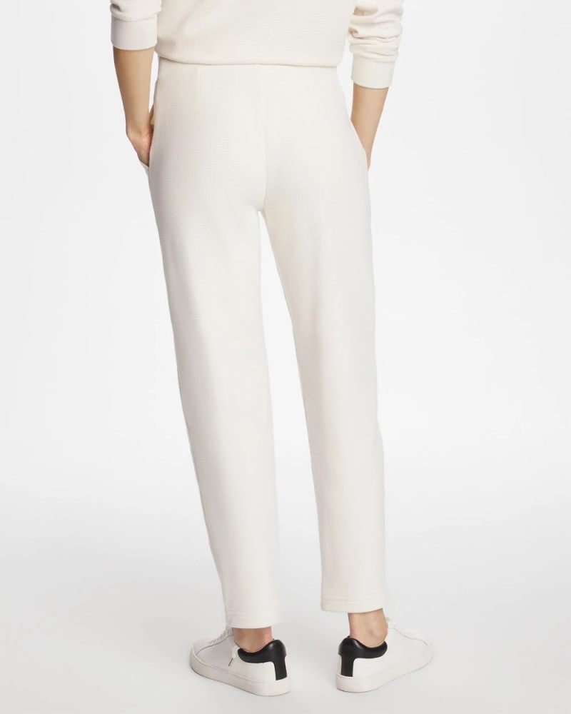 Chicos Zenergy® Soft Waffle Tapered Ankle Pants - CREAM