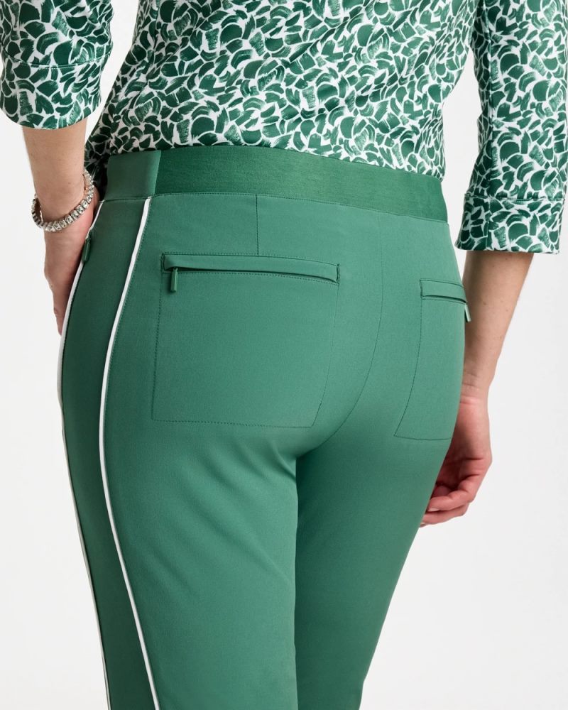 Chicos Zenergy® UPF Side Piping Ankle Pants - WATER LILY GREEN