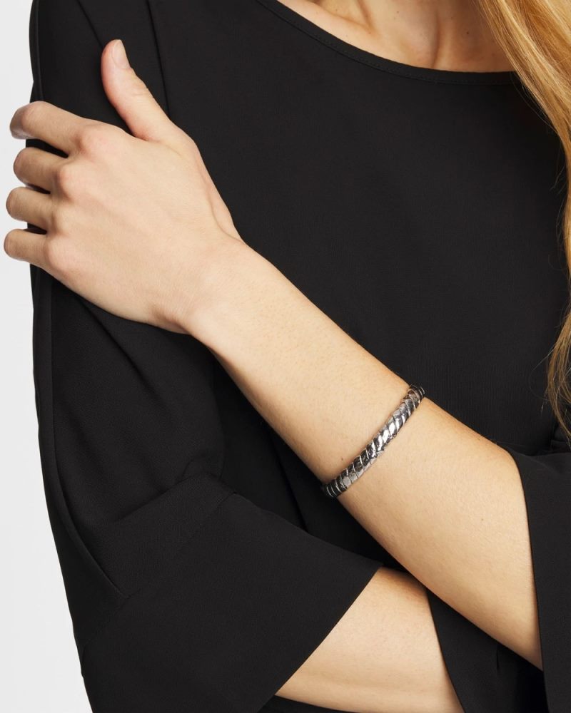 Chicos Thin Twist Stretch Bracelet - SILVER