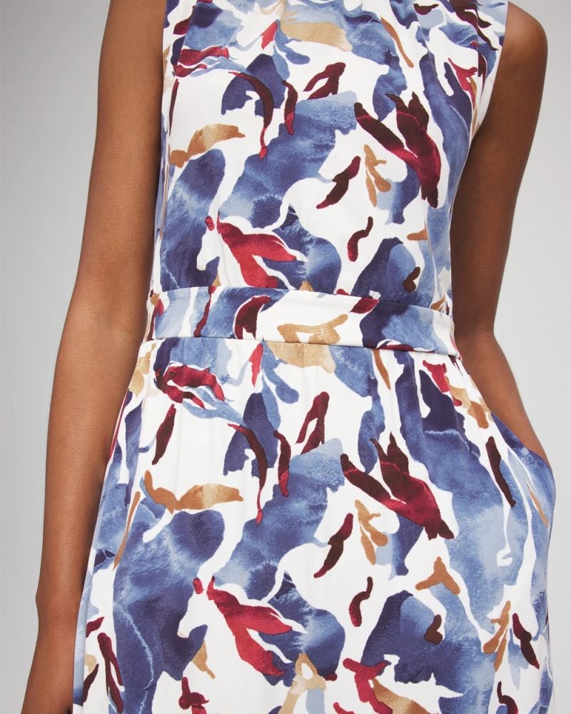 Chicos Sleeveless Jersey Knit Maxi Dress - BLUE LOTUS