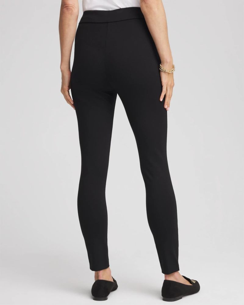 Chicos Juliet Slim Zip-Ankle Leggings - BLACK