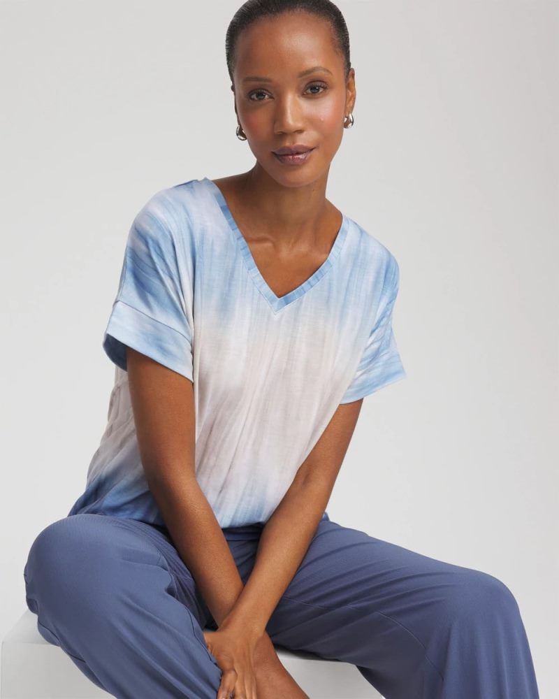 Chicos Zenergy® Slub Short-Sleeve Tee - PASSPORT BLUE