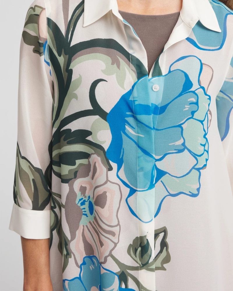 Chicos Travelers™ Artisanal Chiffon Tunic - DARKEST SPRUCE