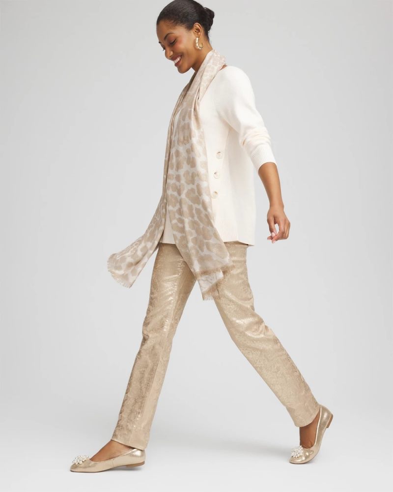 Chicos Button Tunic Sweater - ENGLISH CREAM