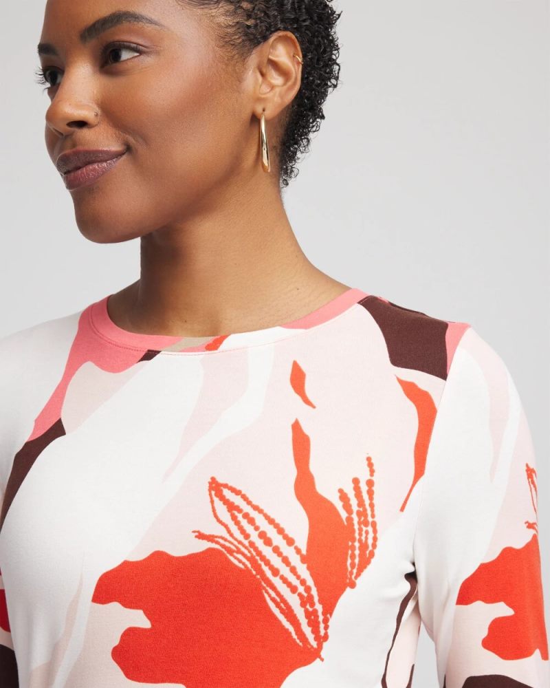Chicos Tropical Touch of Cool™ Layering Tee - SIESTA ROSE