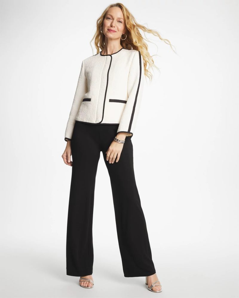 Chicos Matte Jersey Pants - BLACK