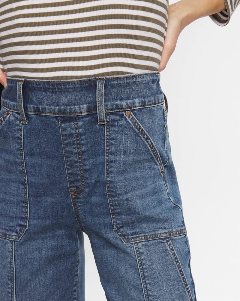 Chicos Utility Wide Pull-On Crop - DENALI INDIGO