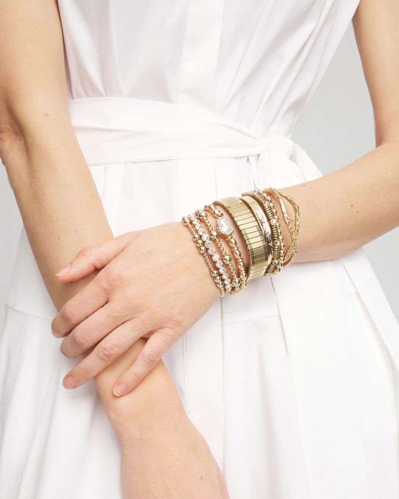 Chicos Goldtone Stretch Bracelet - GOLD