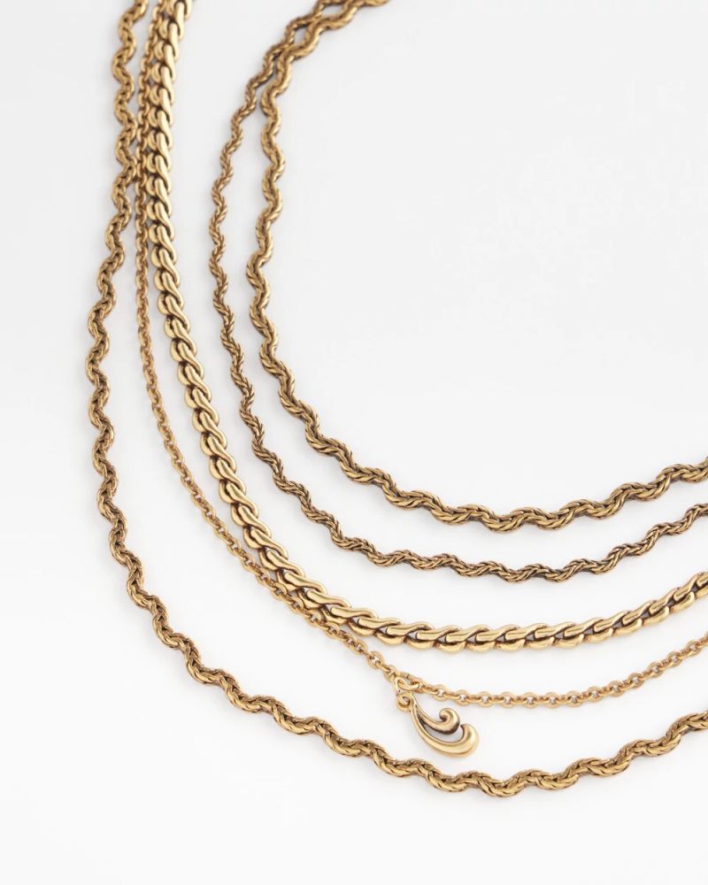 Chicos Multi Strand Gold Tone Necklace - GOLD
