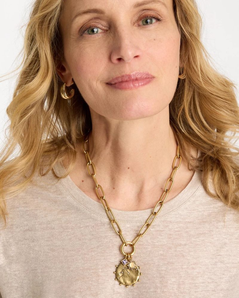 Chicos Aquarius Zodiac Charm Pendant - MIXED METALS