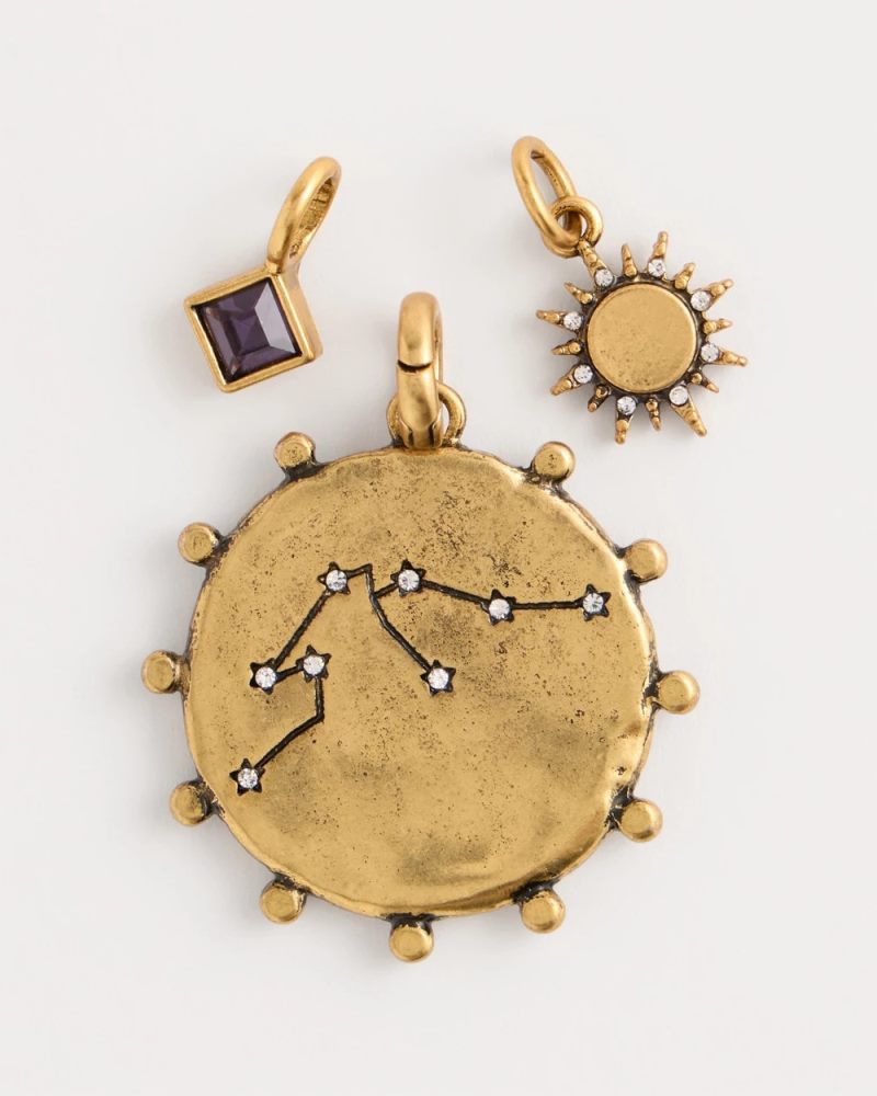 Chicos Aquarius Zodiac Charm Pendant - MIXED METALS
