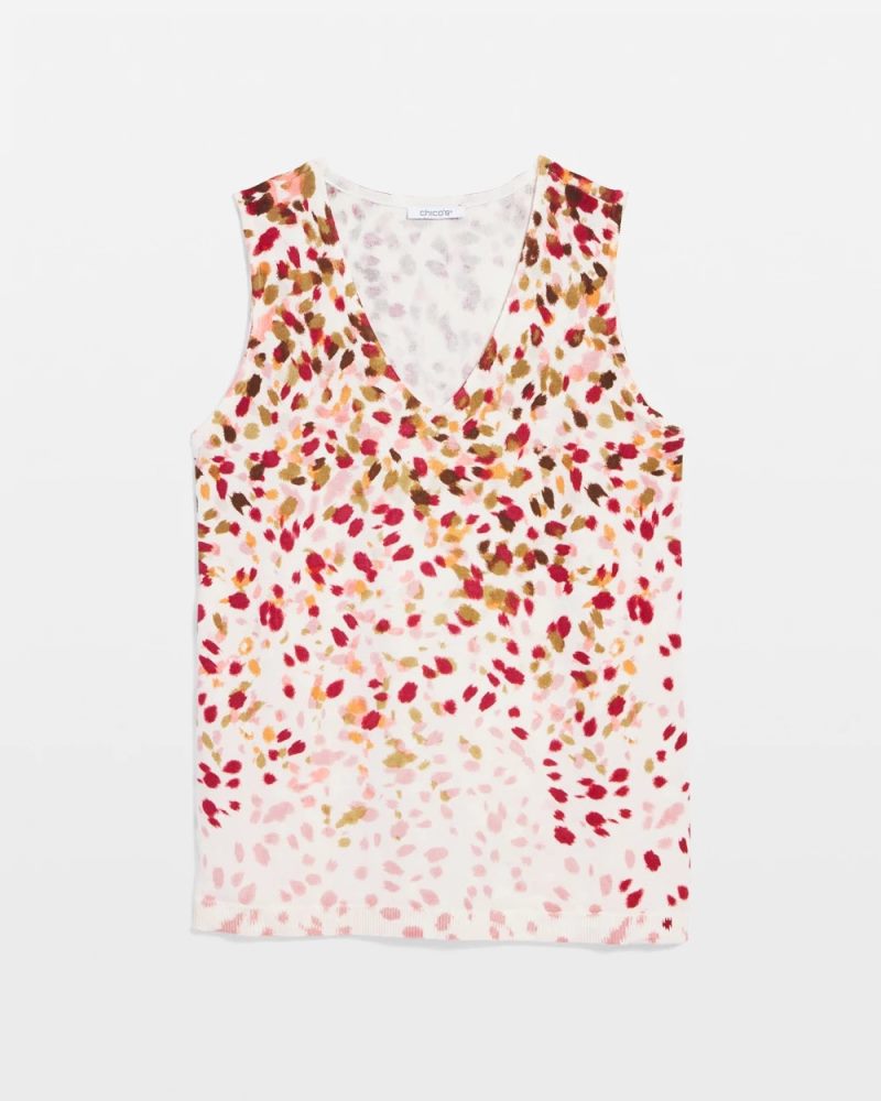 Chicos Ombré Printed Sleeveless V-Neck Tank - MULTI