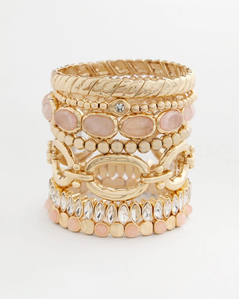 Chicos Blush Large Stretch Bracelet - BLUSH