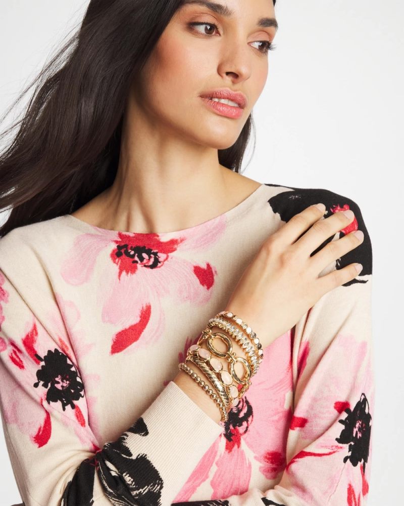 Chicos Blush Large Stretch Bracelet - BLUSH