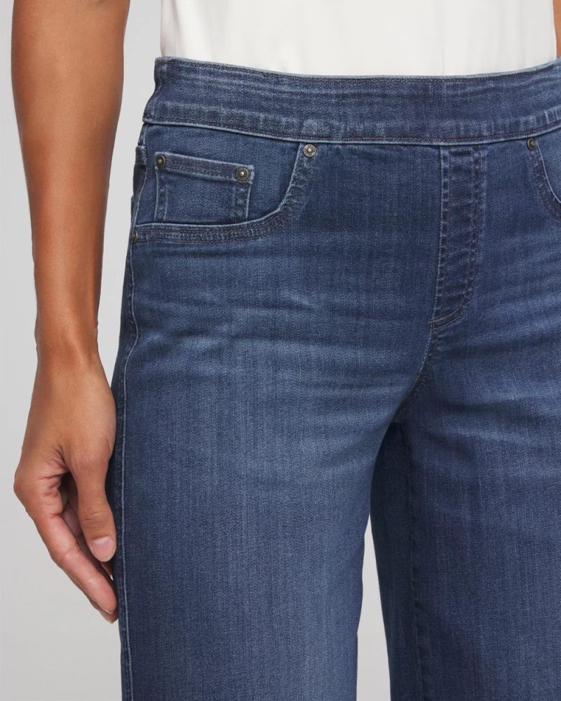 Chicos Pull On Wide Jean - ALEAH INDIGO