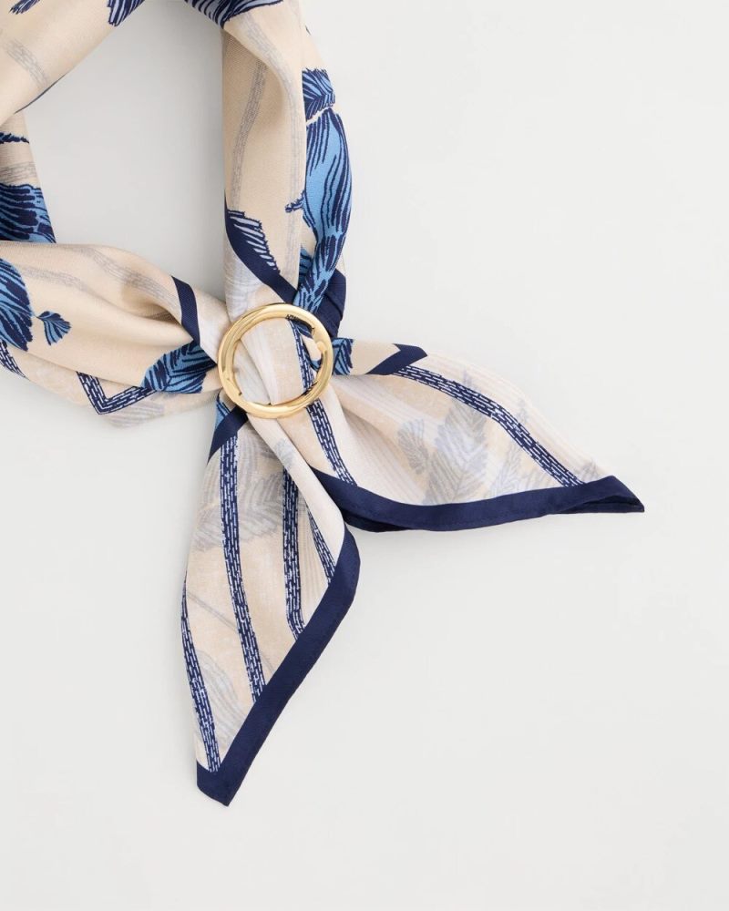 Chicos Golden Round Scarf Ring - GOLD