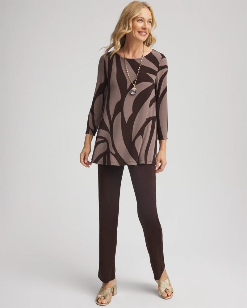 Chicos Travelers™ Animal Print Journey Top - COCOA BEAN